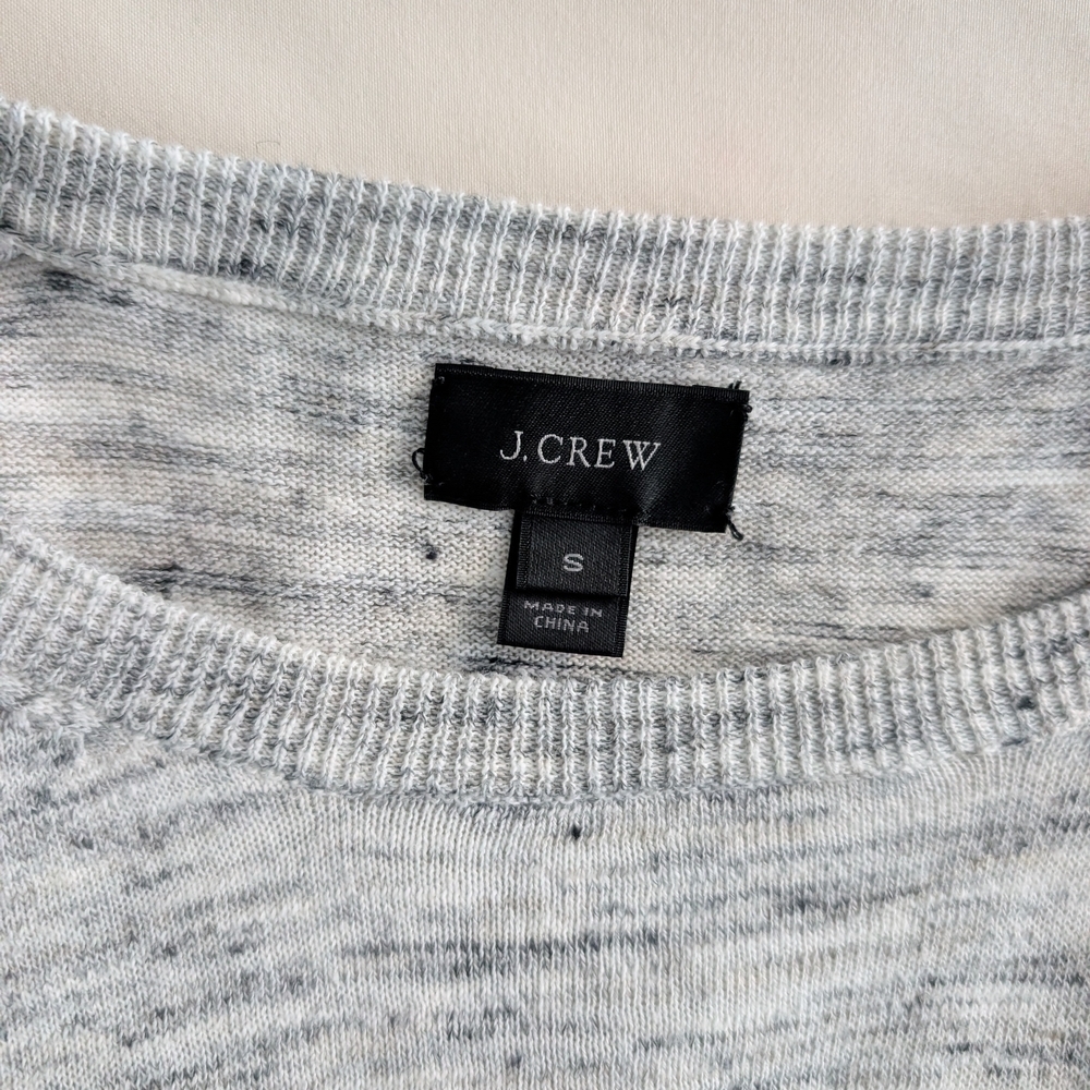 J.Crew Men’s Gray Heather Lightweight Sweater Small Crewneck Pullover Casual - Picture 3 of 7